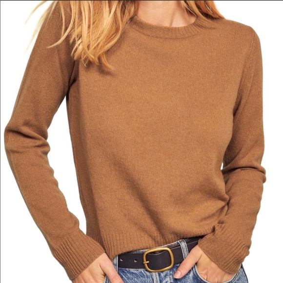 Reformation Sweaters - Reformation Cashmere Crew Sweater Camel Size Large